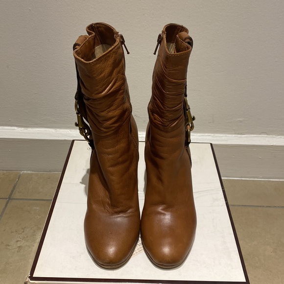 Coach Torre Text Calf Booties Sz 7m - Picture 2 of 12